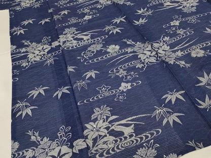 平和屋着物＊夏物　小紋　絽　草花文　正絹　逸品　AABK6527jd