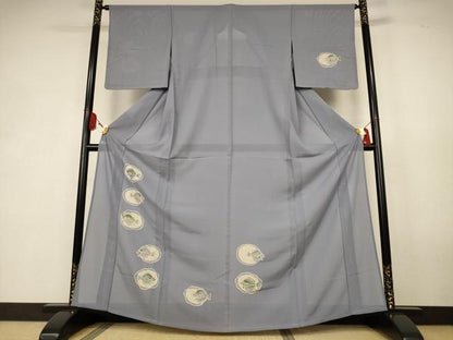 平和屋着物＊夏物　訪問着　絽　ろうけつ染め　魚　正絹　逸品　AABK6529jd