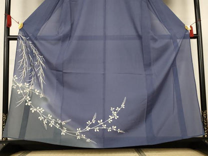 平和屋着物＊夏物　訪問着　絽　萩文　暈し染め　正絹　逸品　AABK6534jd