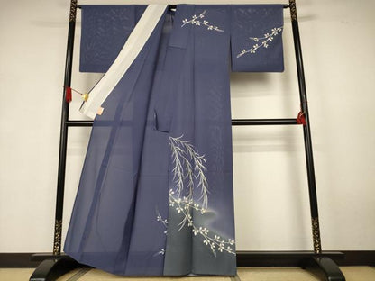 平和屋着物＊夏物　訪問着　絽　萩文　暈し染め　正絹　逸品　AABK6534jd