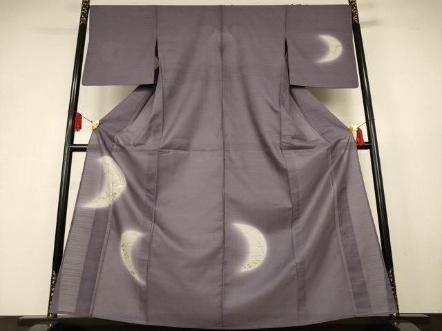 平和屋着物＊夏物　訪問着　変わり絽　刺繍　跳び兎　月　暈し染め　金糸　金彩　正絹　逸品　AABK6535jd
