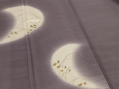 平和屋着物＊夏物　訪問着　変わり絽　刺繍　跳び兎　月　暈し染め　金糸　金彩　正絹　逸品　AABK6535jd