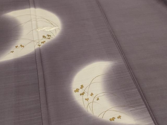 平和屋着物＊夏物　訪問着　変わり絽　刺繍　跳び兎　月　暈し染め　金糸　金彩　正絹　逸品　AABK6535jd