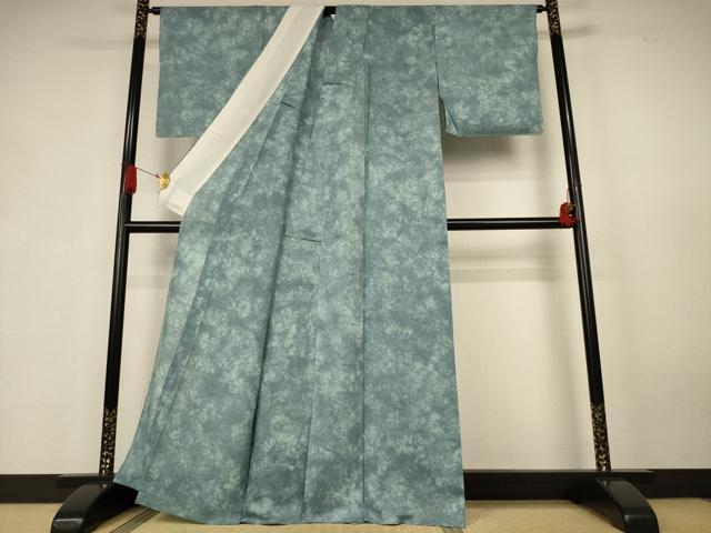 平和屋着物＊夏物　小紋　絽　霞文　正絹　逸品　AABK6540jd
