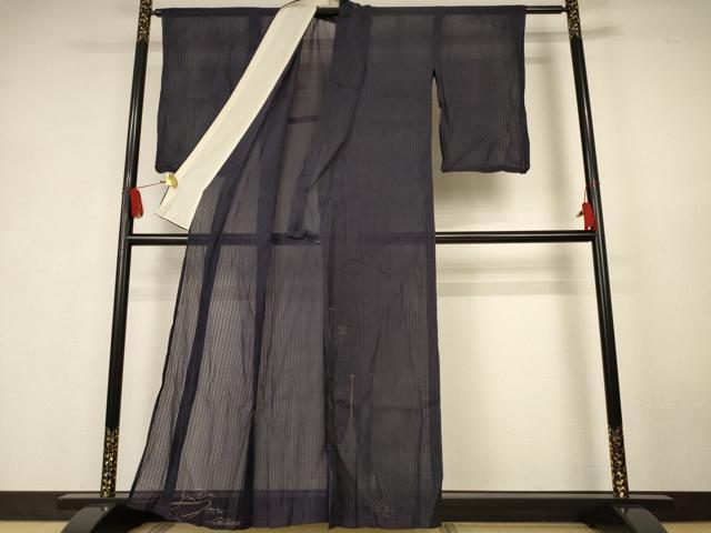 平和屋着物＊夏物　アンティーク　大正ロマン　色留袖　紗　風景飛鳥文　金糸　正絹　逸品　AABK6546jd