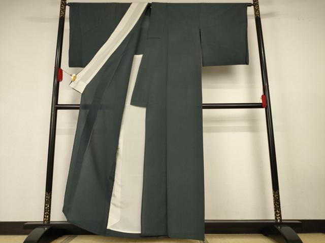 平和屋着物＊夏物　色無地　仙斎茶色　正絹　逸品　AABK6548jd