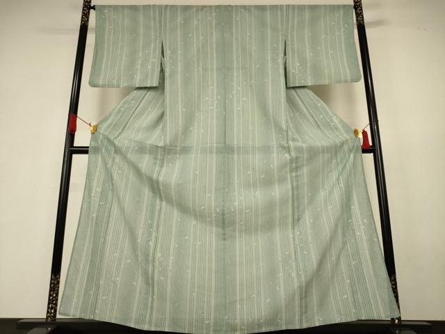 平和屋着物＊夏物　小紋　紗　舞花文　洗える着物　AABK6549jd