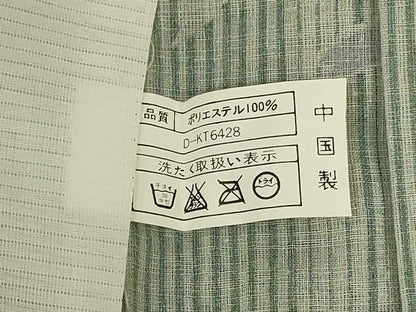 平和屋着物＊夏物　小紋　紗　舞花文　洗える着物　AABK6549jd