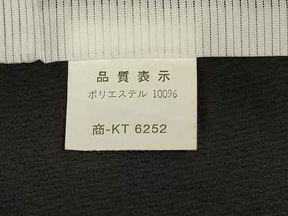 平和屋着物＊夏物　小紋　紗　成り物　黒地　洗える着物　AABK6555jd