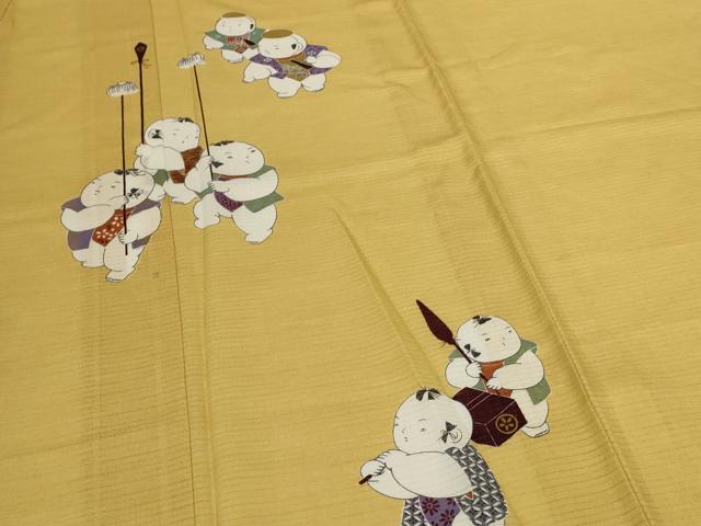 平和屋着物＊夏物　訪問着　絽　童子　洗える着物　AABK6557jd