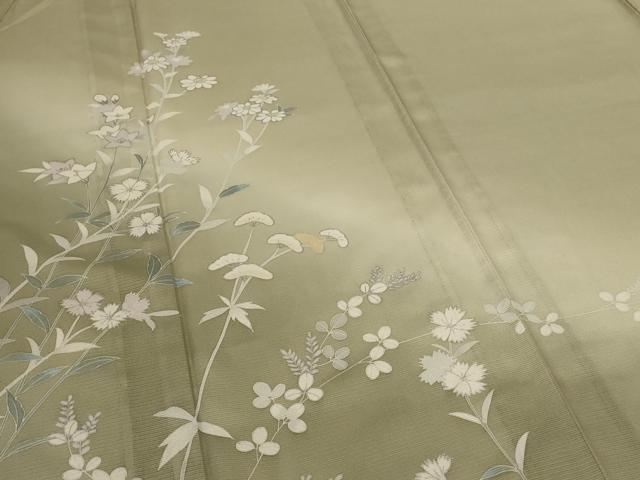 平和屋着物＊夏物　訪問着　絽　草花文　暈し染め　洗える着物　AABK6559jd