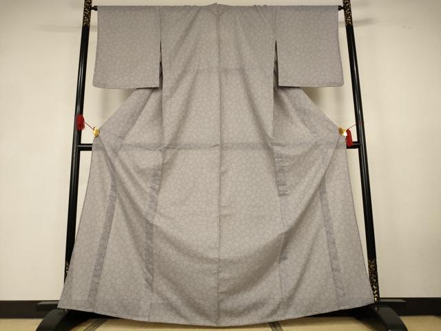 平和屋着物＊夏物　江戸小紋　絽　雪輪文　洗える着物　AABK6560jd