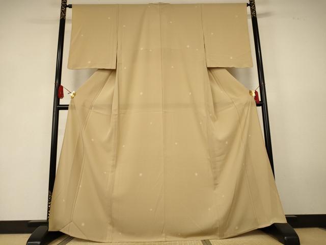 平和屋着物＊夏物　小紋　絽縮緬　蛍暈し　反端付き　正絹　逸品　AABK6572jd