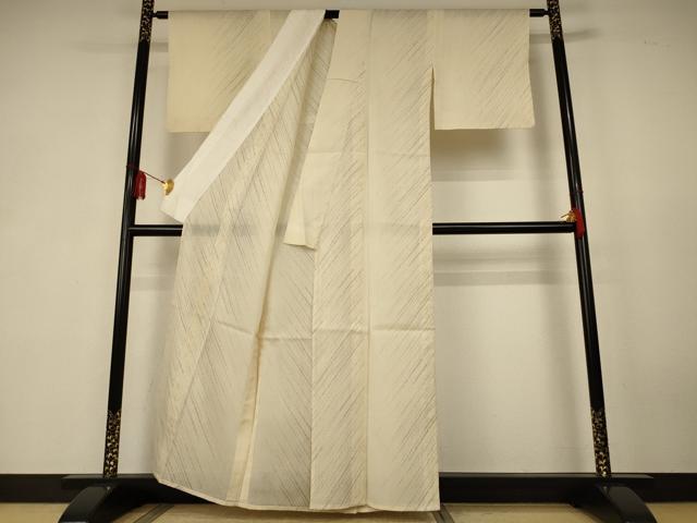 平和屋着物＊夏物　紗紬　粋紗絣　涼彩　証紙付き　正絹　逸品　AABK6573jd