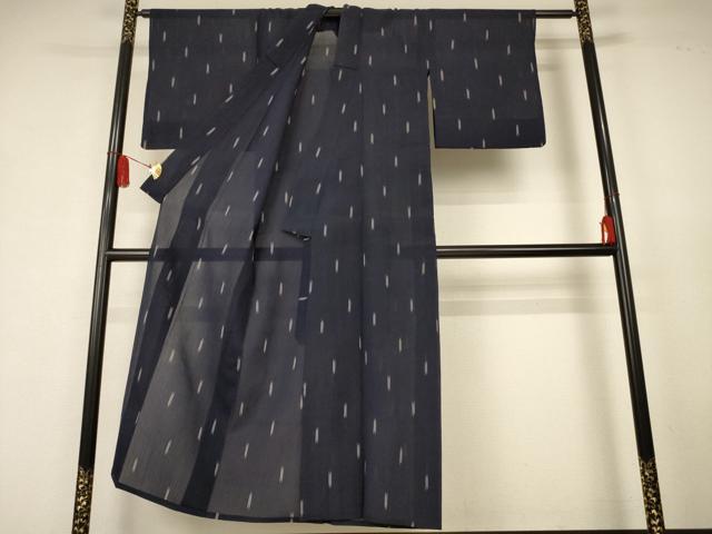 平和屋着物＊夏物　小紋　ちぢみ織　矢羽文　AABK6574jd