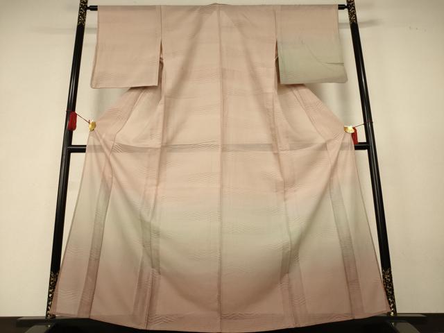 平和屋着物＊夏物　訪問着　紋絽　霞文　暈し染め　正絹　逸品　AABK6577jd