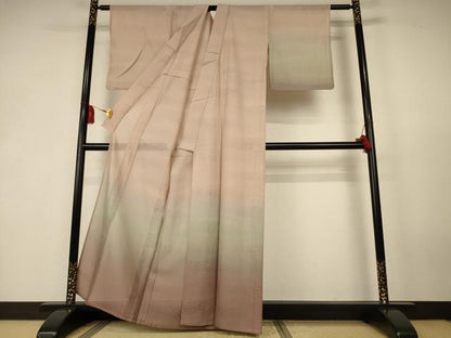 平和屋着物＊夏物　訪問着　紋絽　霞文　暈し染め　正絹　逸品　AABK6577jd