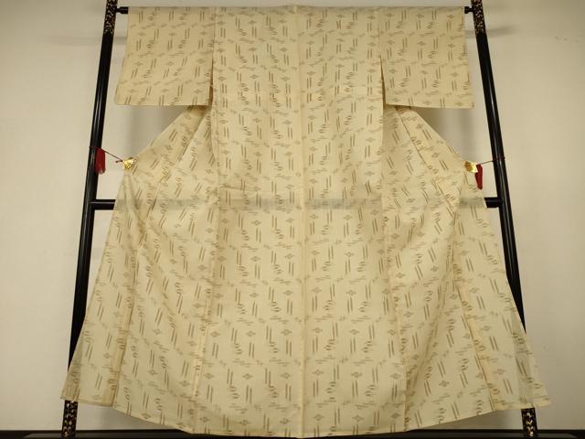 平和屋着物＊夏物　紗紬　琉球絣文　正絹　逸品　AABK6581jd