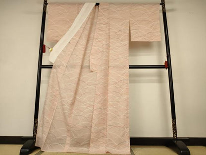 平和屋着物＊夏物　小紋　絽　芝文　そごう百貨店扱い　ロング丈　正絹　逸品　AABK6582jd