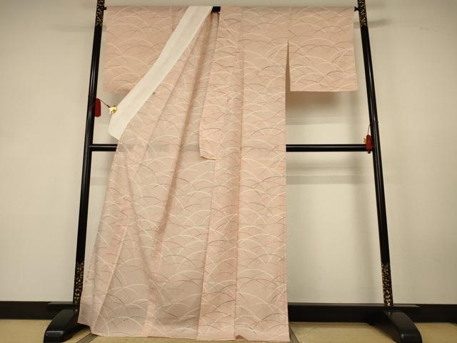 平和屋着物＊夏物　小紋　絽　芝文　そごう百貨店扱い　ロング丈　正絹　逸品　AABK6582jd