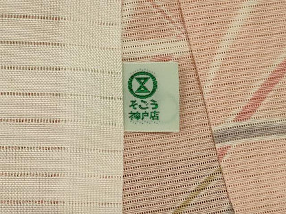 平和屋着物＊夏物　小紋　絽　芝文　そごう百貨店扱い　ロング丈　正絹　逸品　AABK6582jd