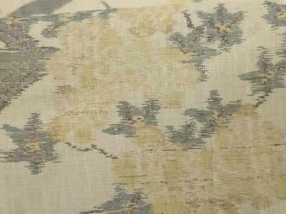 平和屋着物＊夏物　小千谷ちぢみ　流水枝花文　麻　逸品　AABK6585jd