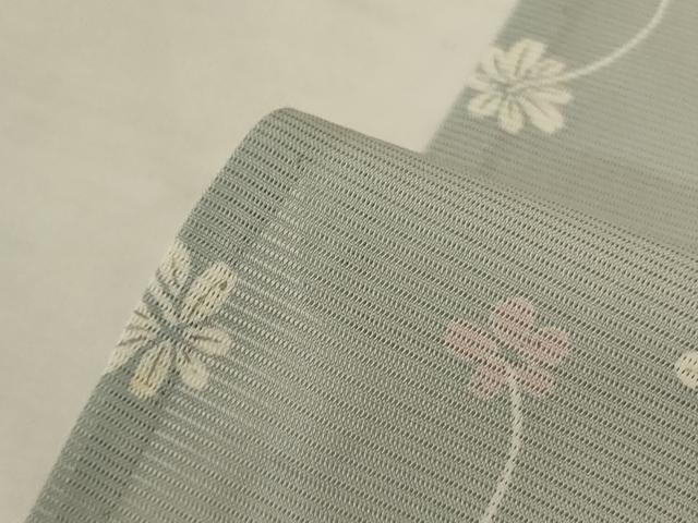 平和屋着物＊夏物　小紋　絽　舞花文　正絹　逸品　AABK6586jd