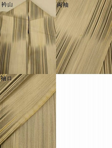 平和屋着物＊夏物　明石ちぢみ　市松文様　正絹　逸品　AABK6587jd