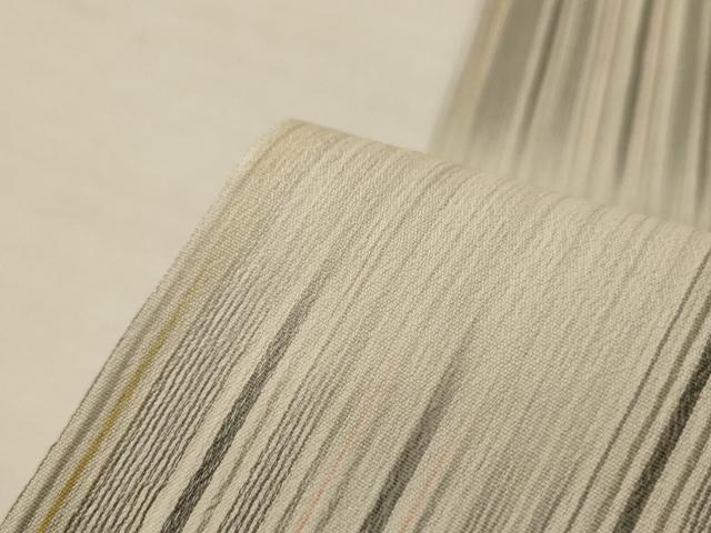 平和屋着物＊夏物　明石ちぢみ　市松文様　正絹　逸品　AABK6587jd