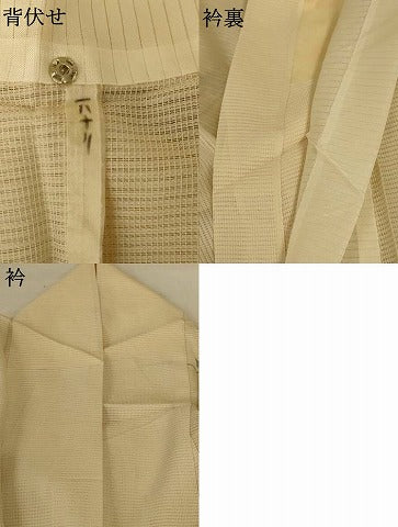 平和屋着物＊夏物　訪問着　絽　草花横段文　銀彩　正絹　逸品　AABK6589jd