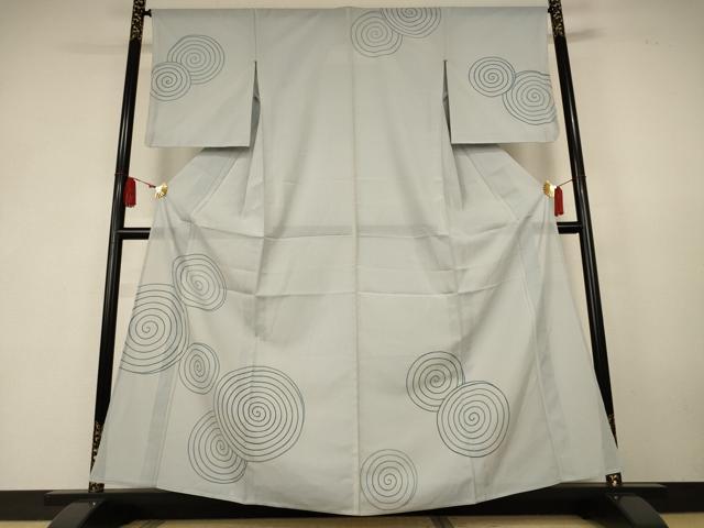 平和屋着物＊夏物　訪問着　絽　渦巻き文　正絹　逸品　AABK6594jd