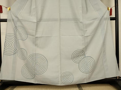 平和屋着物＊夏物　訪問着　絽　渦巻き文　正絹　逸品　AABK6594jd
