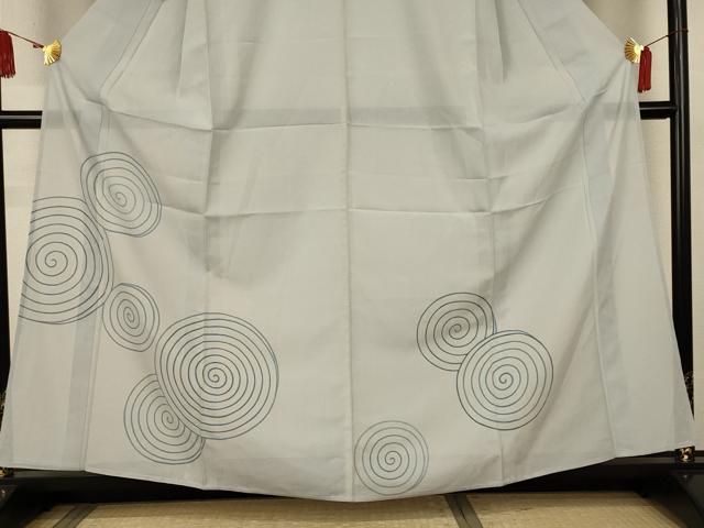 平和屋着物＊夏物　訪問着　絽　渦巻き文　正絹　逸品　AABK6594jd