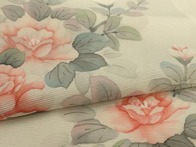 平和屋着物＊夏物　訪問着　絽　手描き　草花文　正絹　逸品　未使用　AABK6596jd