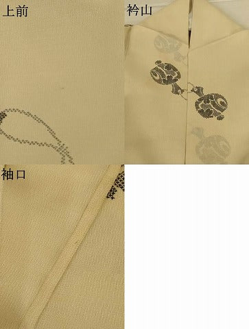 平和屋着物＊夏物　小紋　紗　打ち出の小槌　洗える着物　AABK6600jd