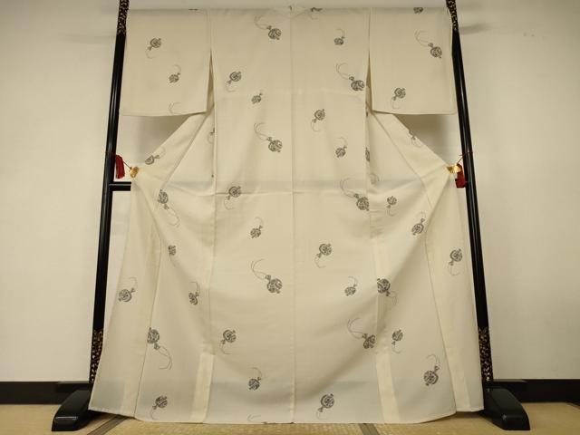 平和屋着物＊夏物　小紋　紗　打ち出の小槌　洗える着物　AABK6600jd