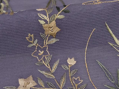 平和屋着物＊夏物　訪問着　中国三大刺繍　蘇州刺繍　絽　流水花蝶文　反端付き　正絹　逸品　AABK6613jd