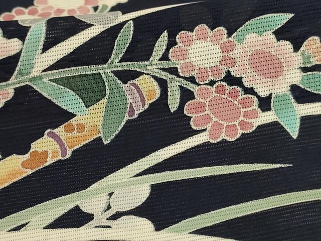 平和屋着物＊夏物　訪問着　絽　友禅　草花文　正絹　逸品　AABK6614jd