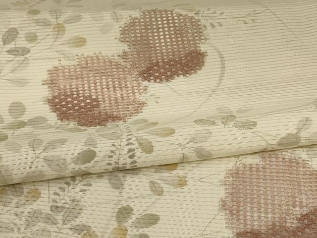 平和屋着物＊夏物　訪問着　絽　竹屋町刺繍　萩　ドロンワーク　暈し染め　銀糸　正絹　逸品　AABK6616jd