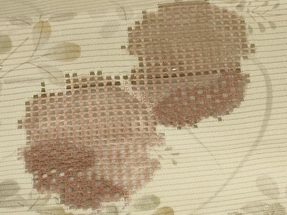 平和屋着物＊夏物　訪問着　絽　竹屋町刺繍　萩　ドロンワーク　暈し染め　銀糸　正絹　逸品　AABK6616jd