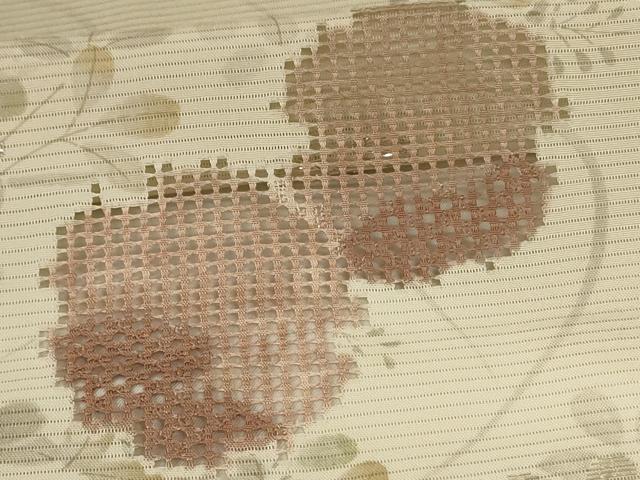 平和屋着物＊夏物　訪問着　絽　竹屋町刺繍　萩　ドロンワーク　暈し染め　銀糸　正絹　逸品　AABK6616jd