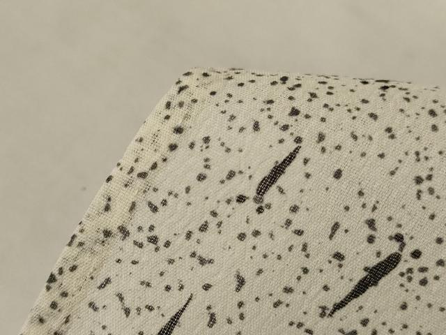 平和屋着物＊夏物　小紋　紗　間道　正絹　逸品　AABK6617jd