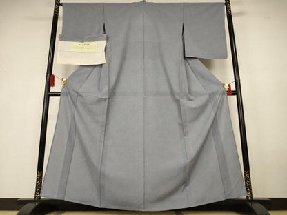 平和屋着物＊夏物　江戸小紋　絽縮緬　鮫小紋柄　両面染　証紙付き　正絹　逸品　未使用　AABK6618jd