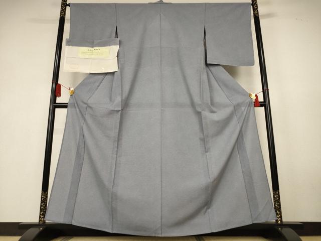 平和屋着物＊夏物　江戸小紋　絽縮緬　鮫小紋柄　両面染　証紙付き　正絹　逸品　未使用　AABK6618jd