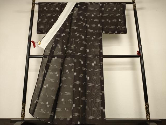 平和屋着物＊夏物　本場琉球絣　夏琉球　正絹　逸品　AABK6620jd