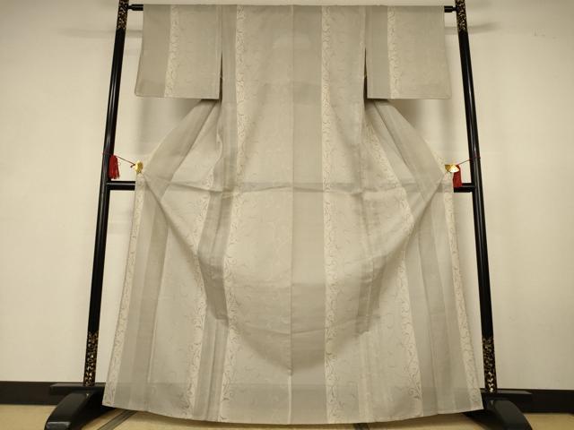 平和屋着物＊夏物　本場大島紬　夏大島　唐草間道　正絹　逸品　AABK6621jd