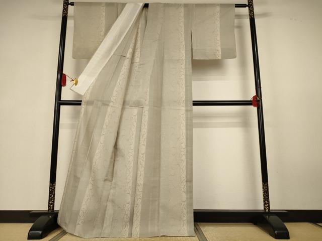 平和屋着物＊夏物　本場大島紬　夏大島　唐草間道　正絹　逸品　AABK6621jd