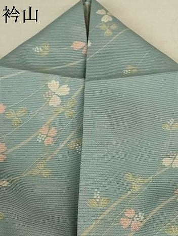 平和屋着物＊夏物　小紋　絽　枝花文　正絹　逸品　AABK6623jd