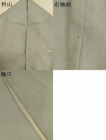 平和屋着物＊夏物　訪問着　絽　駒刺繍　草花文　暈し染め　銀糸　正絹　逸品　AABK6628jd