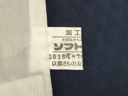 平和屋着物＊夏物　小紋　丸紋紗　抽象文様　京都きもの友禅扱い　正絹　逸品　未使用　AABK6632jd